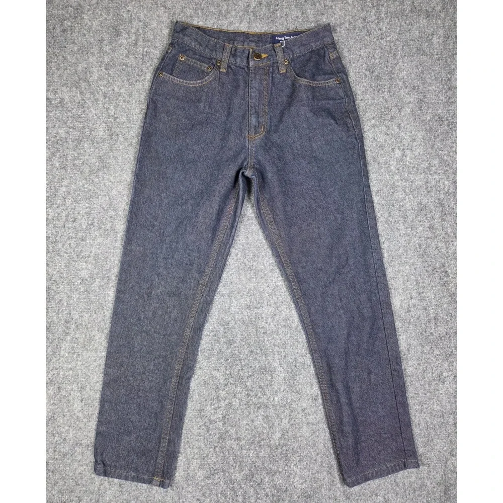 Hang Ten Jeans Straight Leg Mens 28 Indigo Dark Wash 100% Cotton Surf Denim